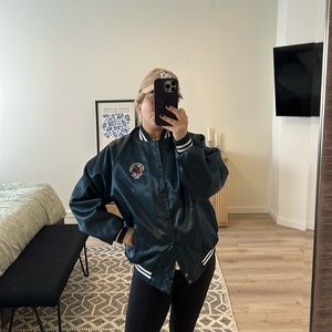 Vintage Oversized Sportswear “international tennis” Bomber Jacket